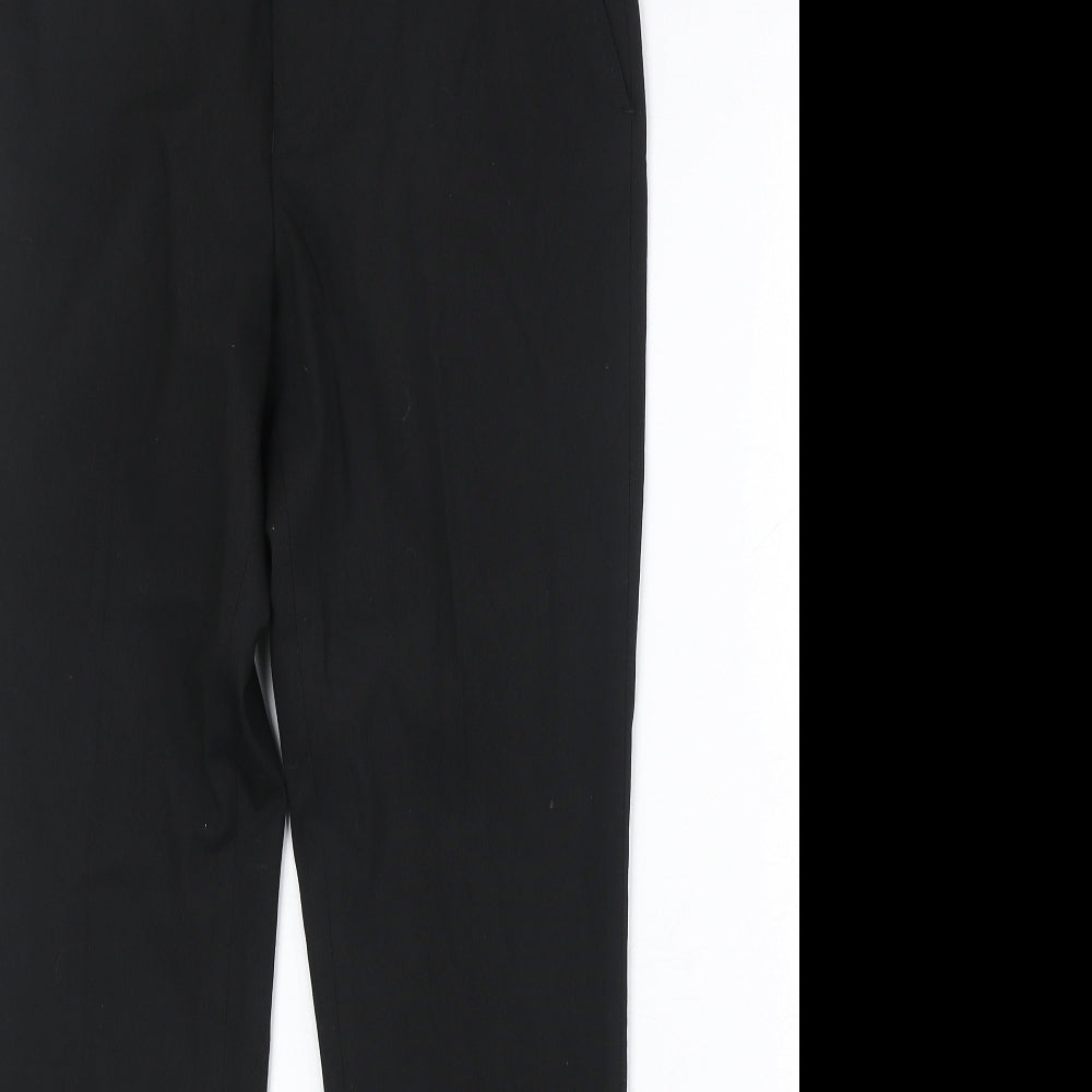 New Look Mens Black Polyester Dress Pants Trousers Size 30 in Regular Zip