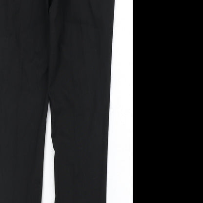 New Look Mens Black Polyester Dress Pants Trousers Size 30 in Regular Zip