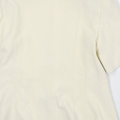 Klass Womens Ivory Polyester Jacket Blazer Size 12
