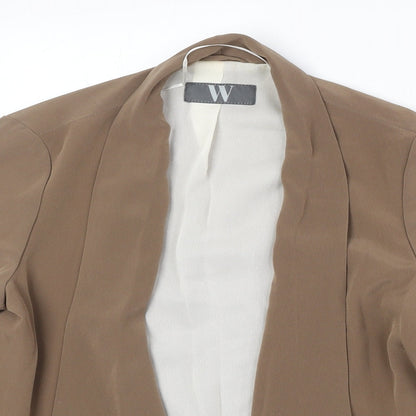 BHS Womens Brown Polyester Jacket Blazer Size 12 - Open