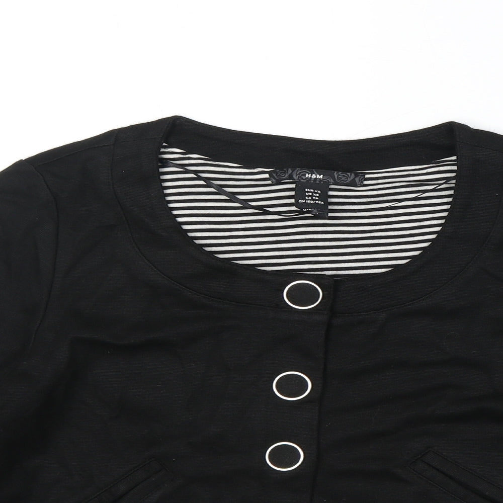Womens UK Size XS H&M Black Jacket