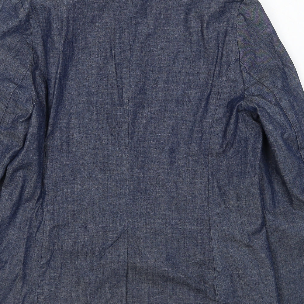 Boomerang Womens Blue Jacket Blazer Size 12 Button
