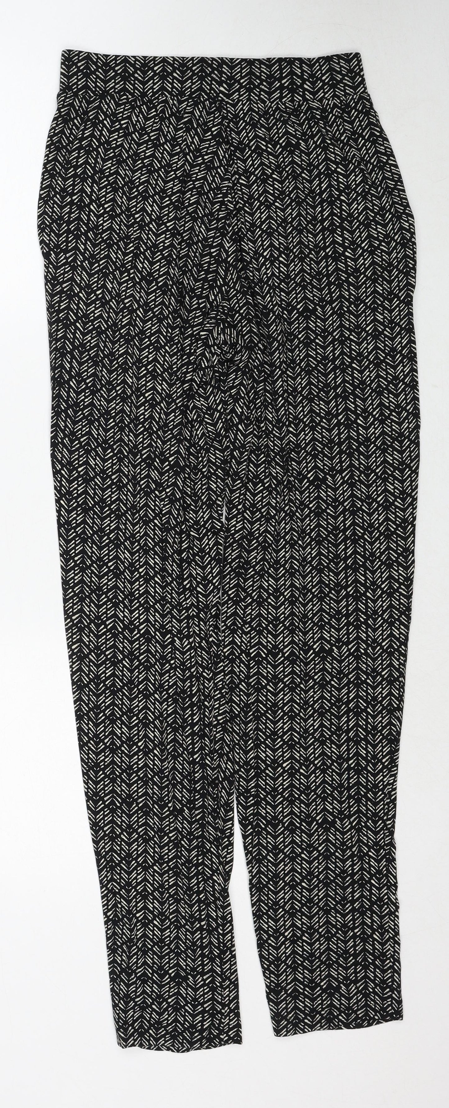 Womens UK Size 6 H&M Regular Fit  Black Trousers