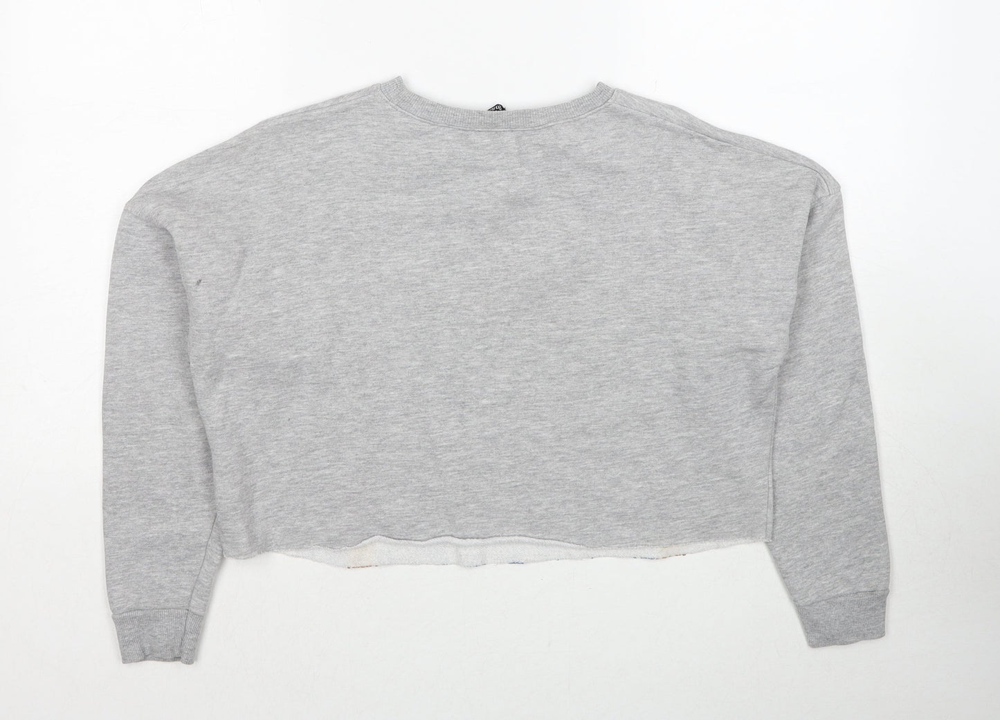 New Look Girls Grey Cotton Pullover Sweatshirt Size 12-13 Years Pullover - Detroit Michigan