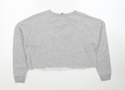 New Look Girls Grey Cotton Pullover Sweatshirt Size 12-13 Years Pullover - Detroit Michigan