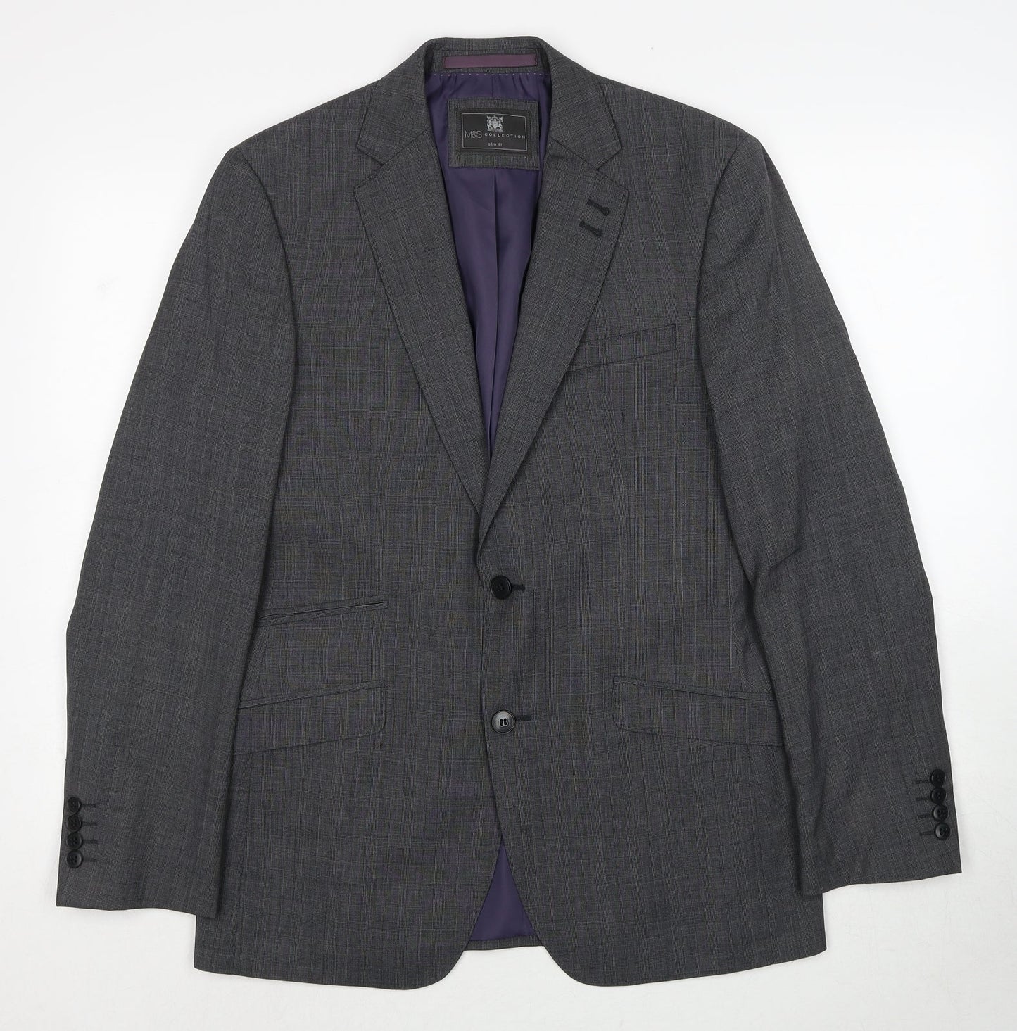 Mens UK Size M Marks and Spencer Regular Grey Suit Jacket