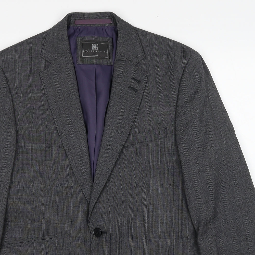 Mens UK Size M Marks and Spencer Regular Grey Suit Jacket