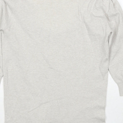 Womens UK Size S Zara Grey Basic T-Shirt