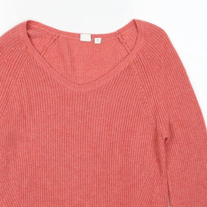 Gap Womens Pink V-Neck Nylon Pullover Jumper Size XS