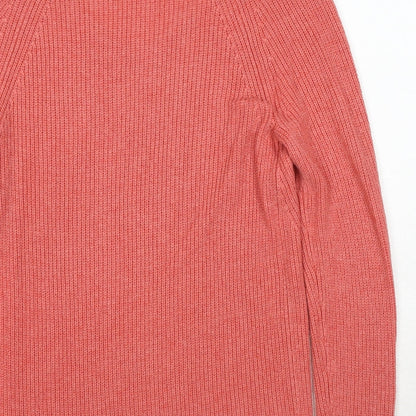 Gap Womens Pink V-Neck Nylon Pullover Jumper Size XS