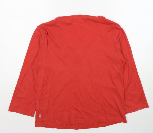 Womens UK Size 12 Debenhams Orange Basic Blouse