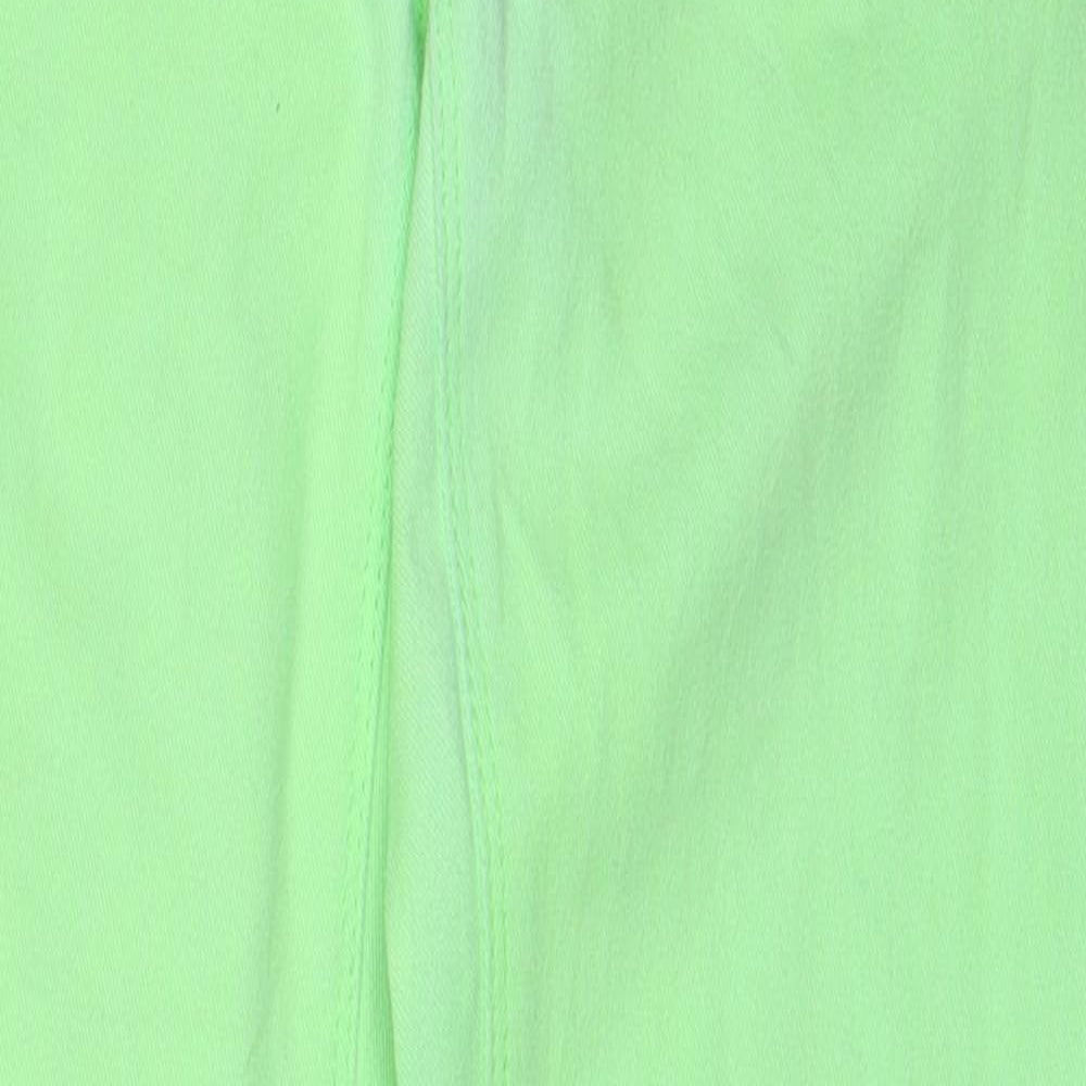 Fishbone Womens Green Cotton Skinny Jeans Size L Regular Zip