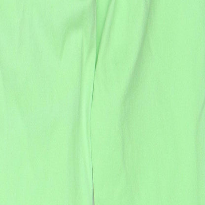Fishbone Womens Green Cotton Skinny Jeans Size L Regular Zip