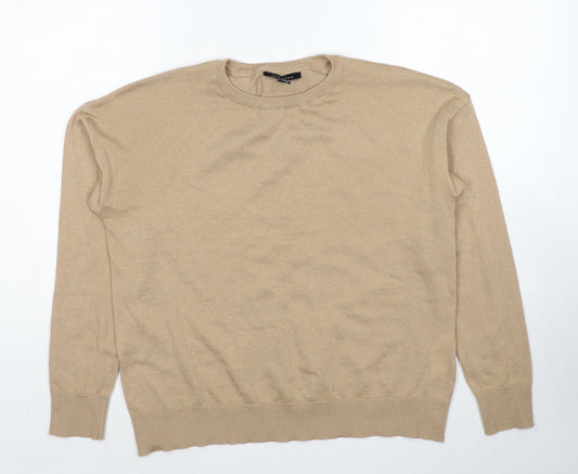Womens UK Size S New Look Beige Pullover Jumper