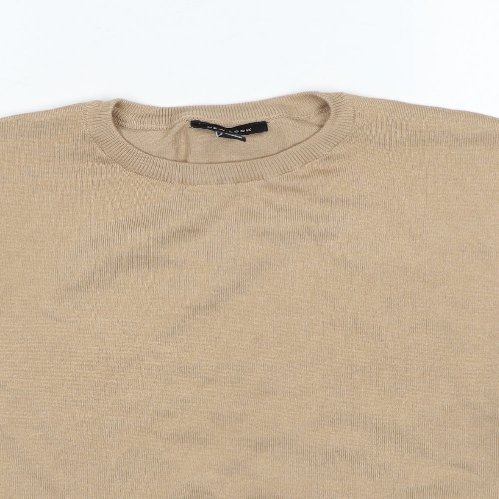 Womens UK Size S New Look Beige Pullover Jumper