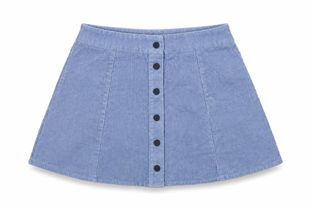 Glamorous Womens Blue Polyester Mini Skirt Size S Button