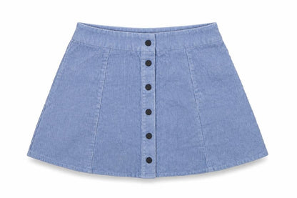 Glamorous Womens Blue Polyester Mini Skirt Size S Button
