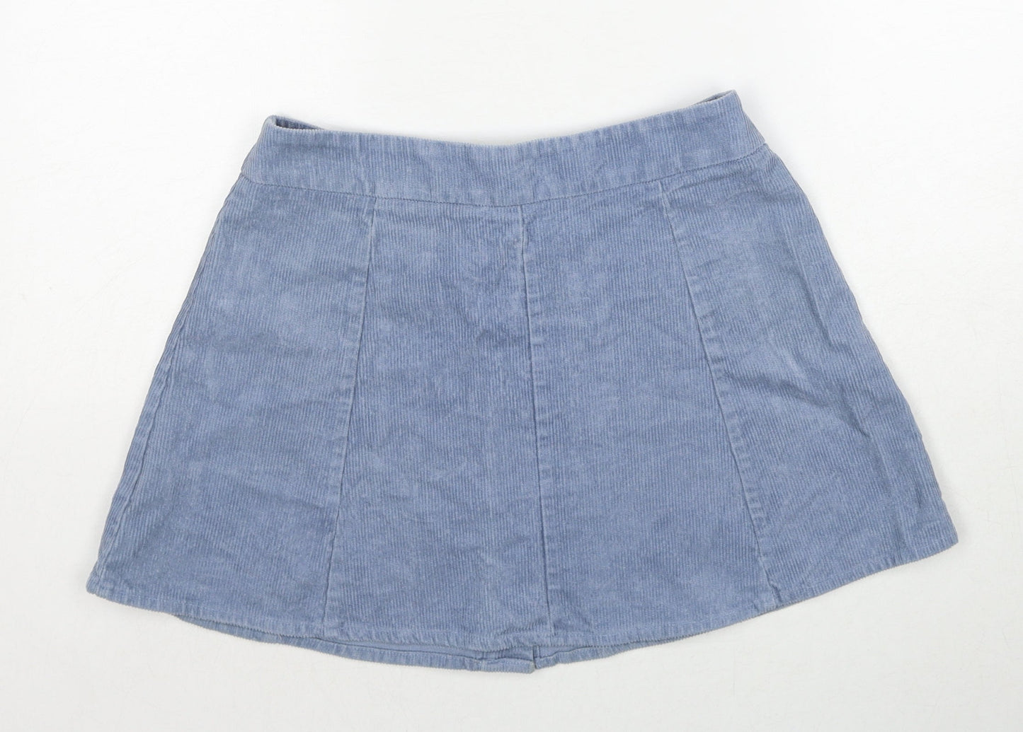 Glamorous Womens Blue Polyester Mini Skirt Size S Button