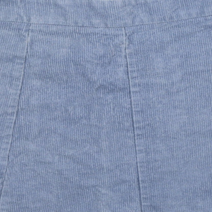 Glamorous Womens Blue Polyester Mini Skirt Size S Button