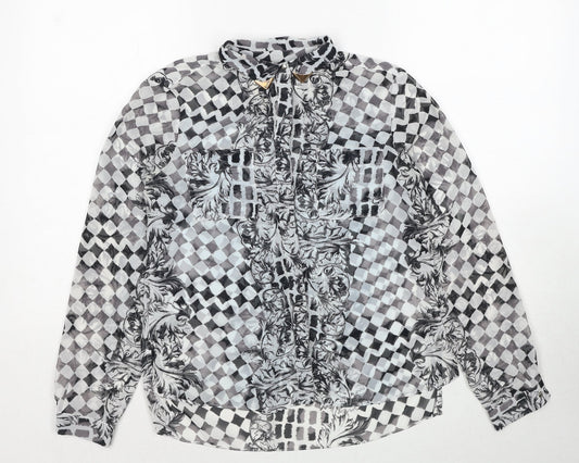 Womens UK Size 6 Topshop Black Basic Button-Up
