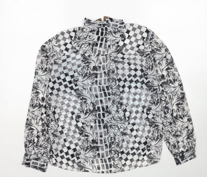 Womens UK Size 6 Topshop Black Basic Button-Up