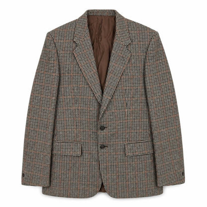 The Avenue Mens Grey Geometric Polyester Jacket Blazer Size 38 Regular