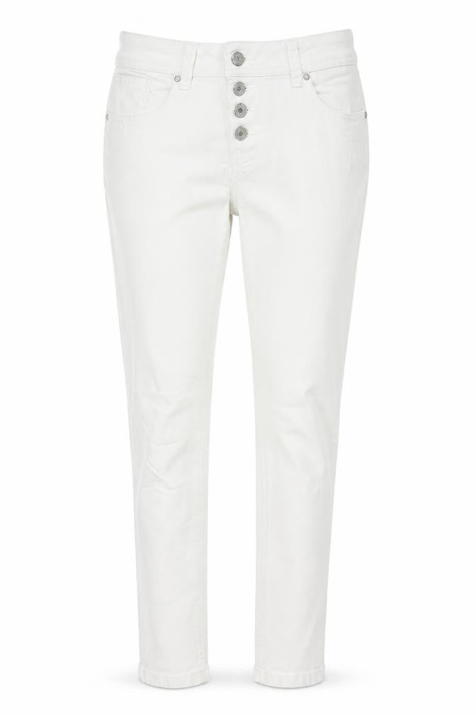 Womens UK Size M Buena Vista Regular Fit Skinny White Jeans