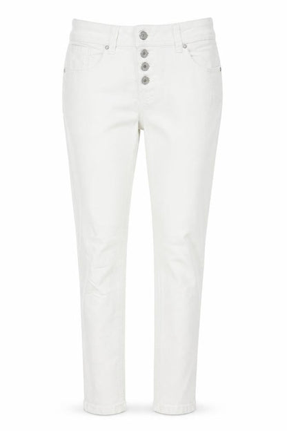 Womens UK Size M Buena Vista Regular Fit Skinny White Jeans