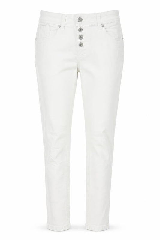 Womens UK Size M Buena Vista Regular Fit Skinny White Jeans