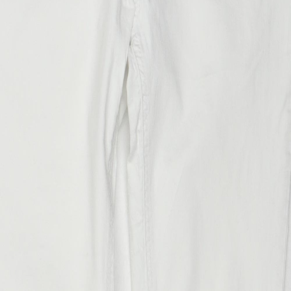 Womens UK Size M Buena Vista Regular Fit Skinny White Jeans