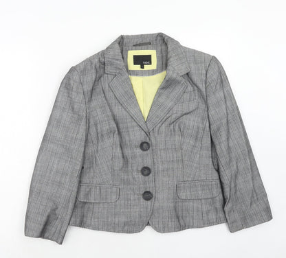 NEXT Womens Grey Polyester Jacket Suit Jacket Size 14