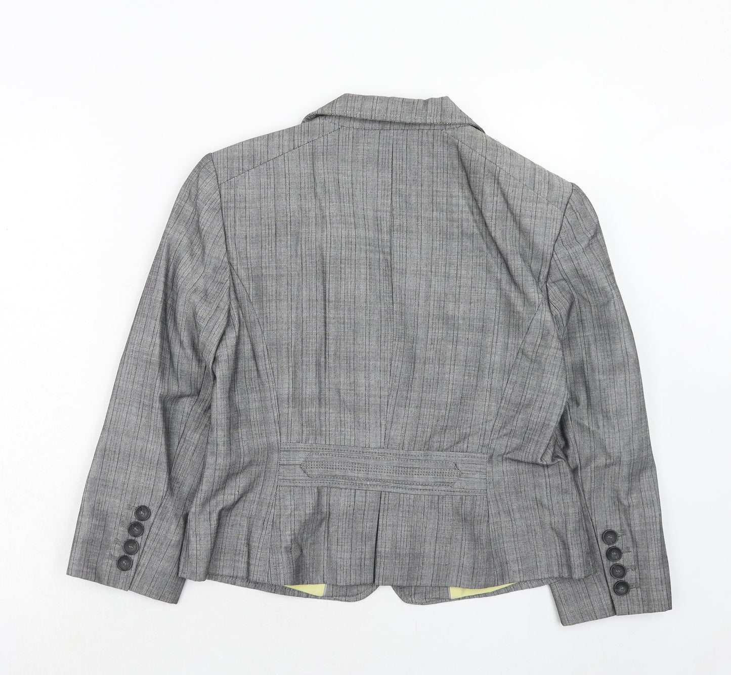 NEXT Womens Grey Polyester Jacket Suit Jacket Size 14