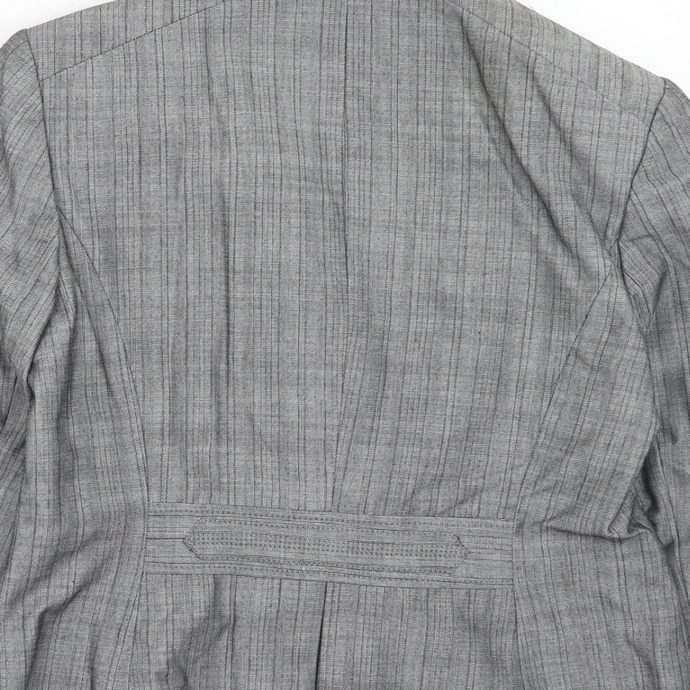 NEXT Womens Grey Polyester Jacket Suit Jacket Size 14