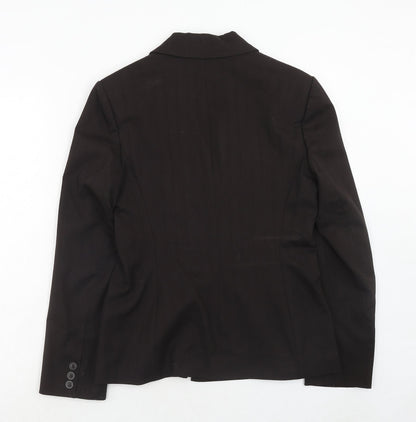 Esprit Womens Brown Polyester Jacket Suit Jacket Size 12