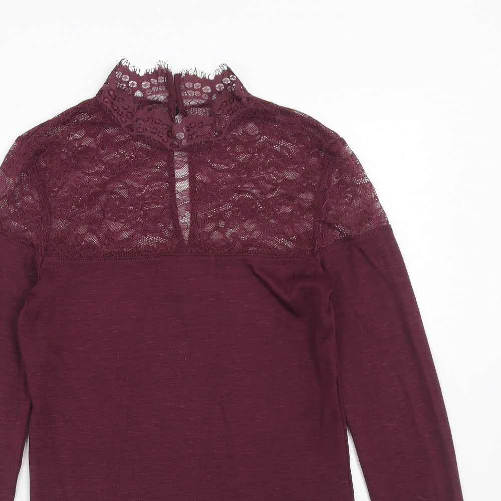 Womens UK Size S H&M Purple Basic Blouse