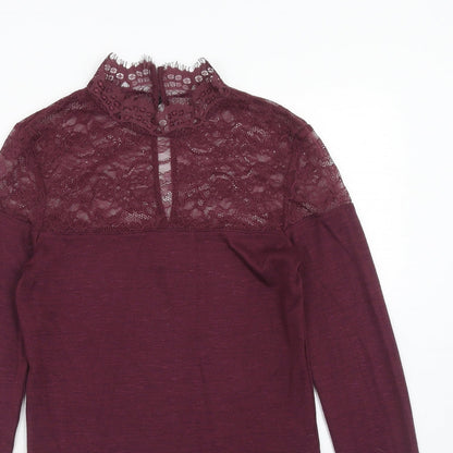 Womens UK Size S H&M Purple Basic Blouse