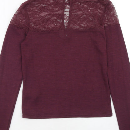 Womens UK Size S H&M Purple Basic Blouse