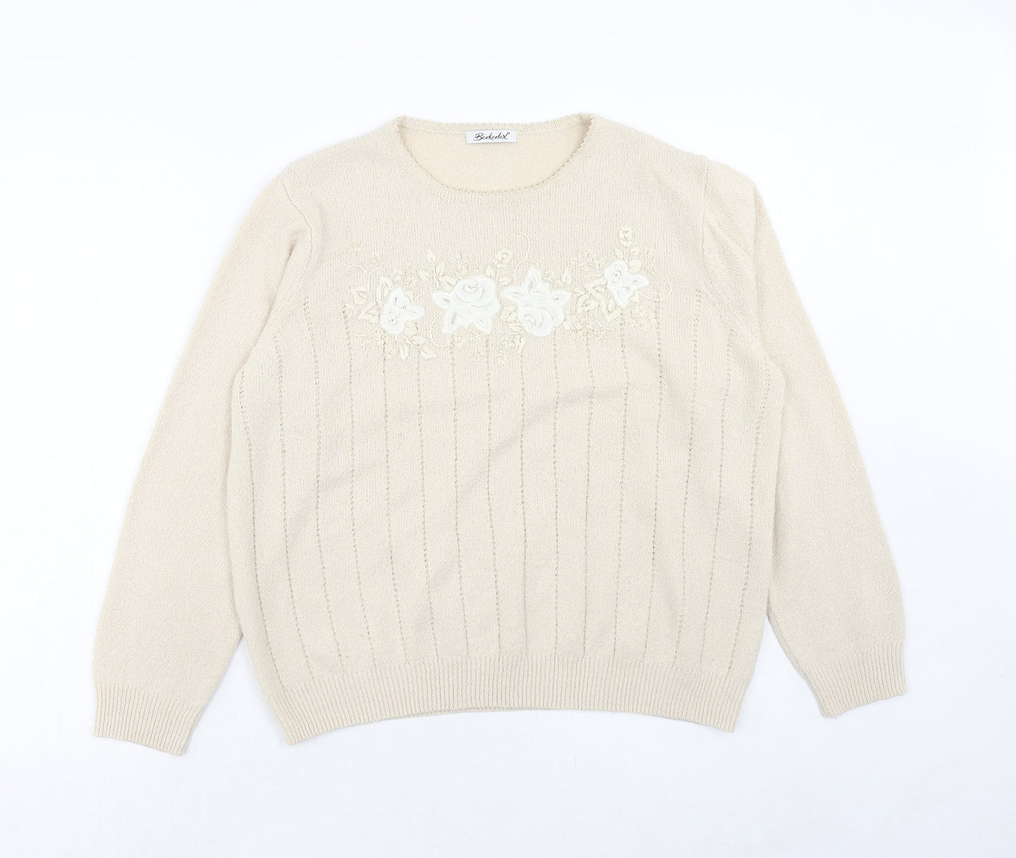 Womens UK Size 18 Berkertex Beige Pullover Jumper