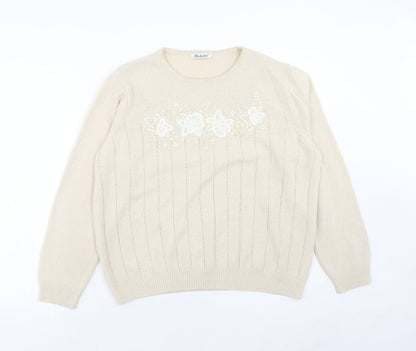 Womens UK Size 18 Berkertex Beige Pullover Jumper