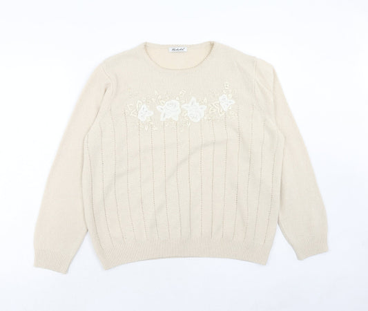 Womens UK Size 18 Berkertex Beige Pullover Jumper