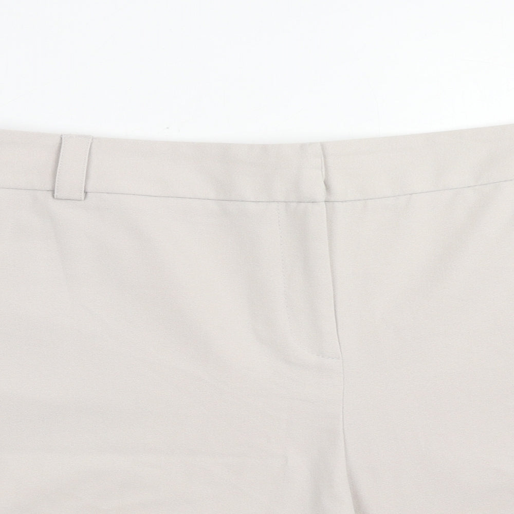 Dorothy Perkins Womens Beige Polyester Mom Shorts Size 22 Regular Hook & Eye