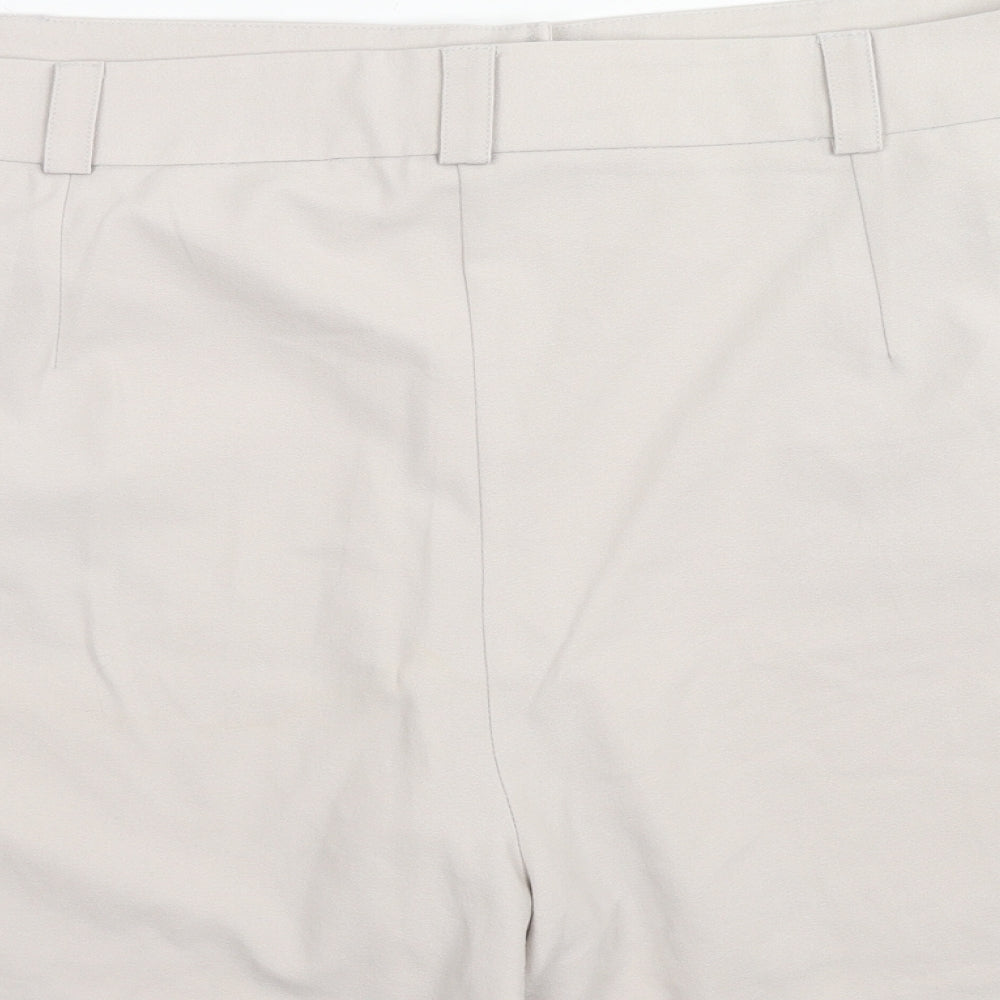Dorothy Perkins Womens Beige Polyester Mom Shorts Size 22 Regular Hook & Eye