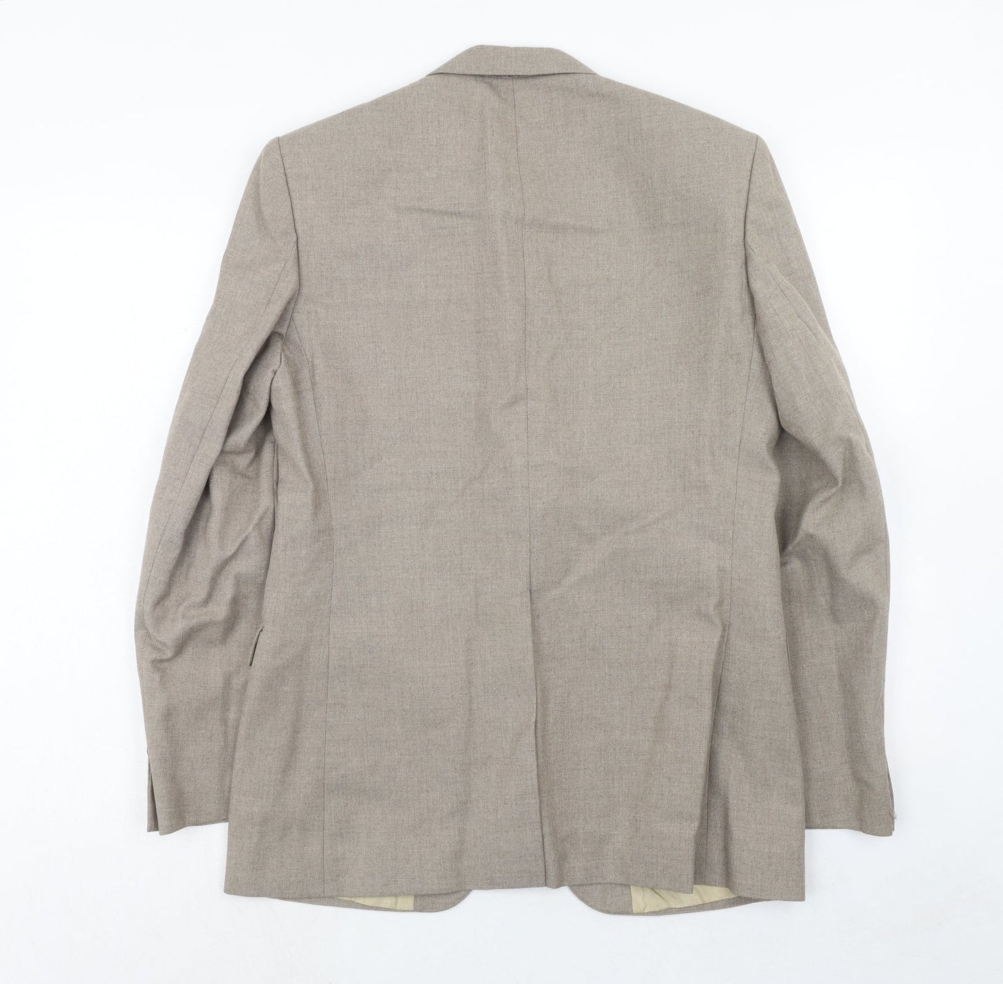 Finesse Mens Beige Polyester Jacket Suit Jacket Size 38 Regular