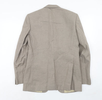 Finesse Mens Beige Polyester Jacket Suit Jacket Size 38 Regular
