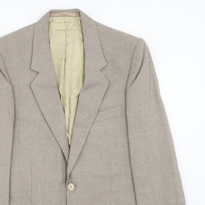 Finesse Mens Beige Polyester Jacket Suit Jacket Size 38 Regular