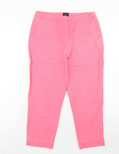 Womens UK Size 10 John Lewis Regular Fit Chino Pink Trousers