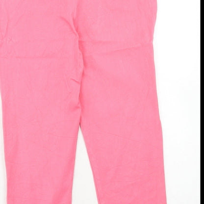 Womens UK Size 10 John Lewis Regular Fit Chino Pink Trousers