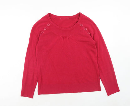 Womens UK Size 14 Per Una Pink Pullover Jumper