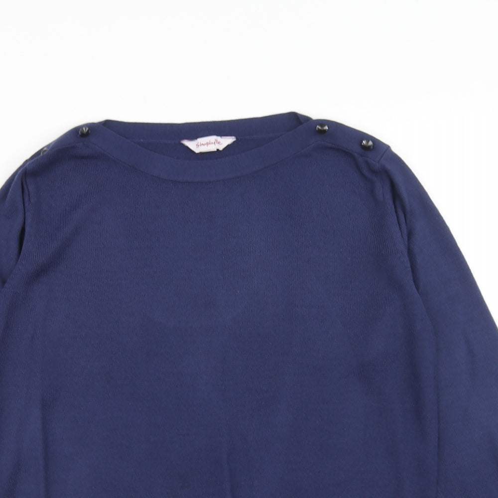 Womens UK Size 12 Simply Be Blue Pullover Jumper