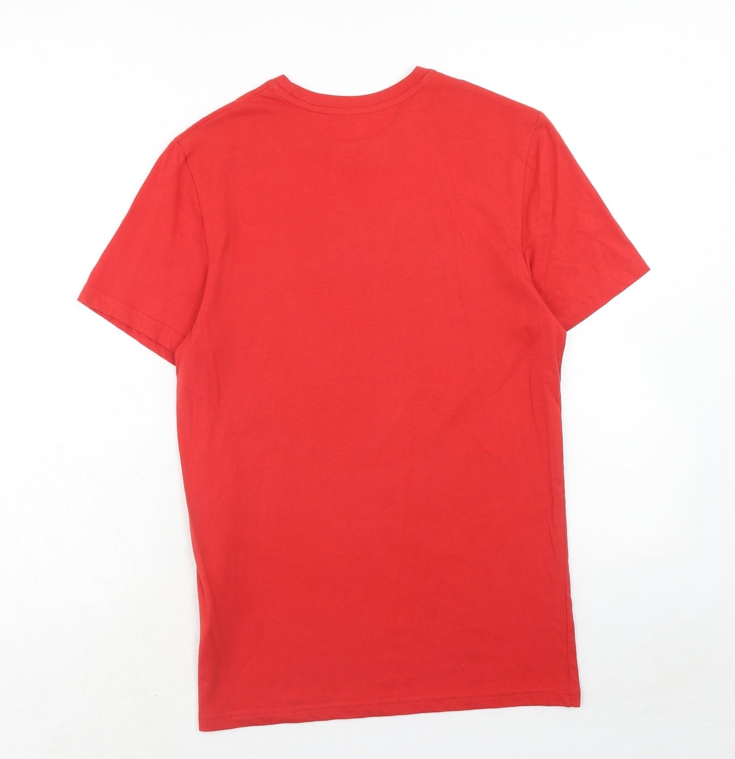 Exodus Mens Red Cotton T-Shirt Size S Round Neck - New York Vikings